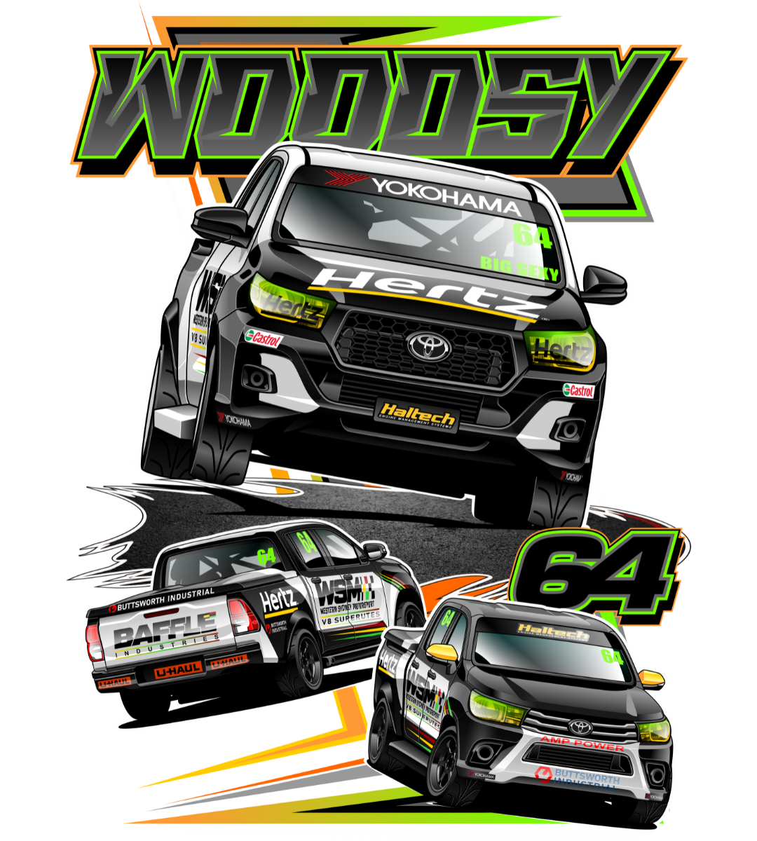 Realistic Vehicle and Custom Background Design (digital files only, no merchandise)